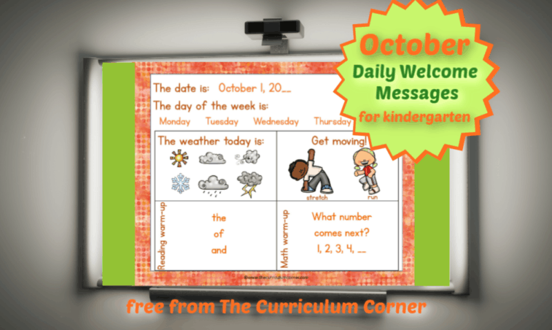October Daily Welcome Messages