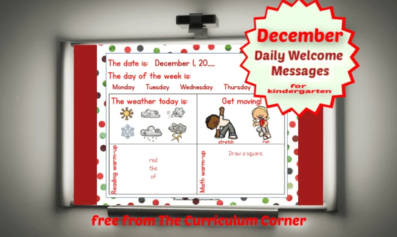 December Daily Welcome Messages