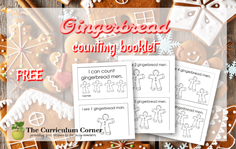 gingerbread counting booklet