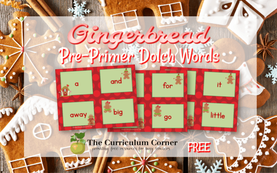 These Gingerbread Dolch Words will be a fun addition to your kindergarten classroom this December. 