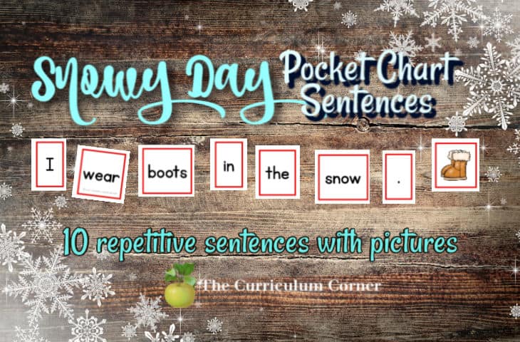 snow pocket chart sentences