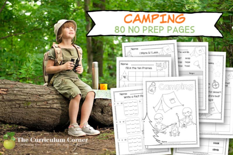camping no prep pages