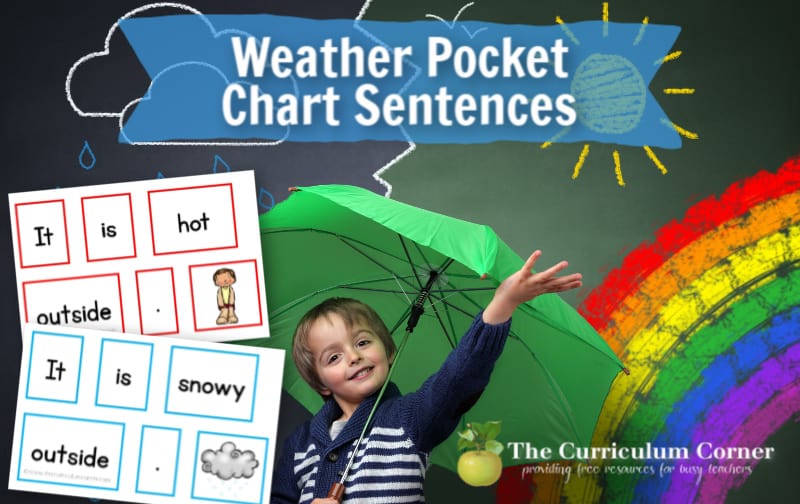 Weather Pocket Chart Sentences The Kinder Corner