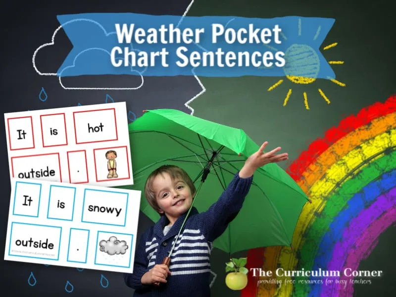 Weather Pocket Chart Sentences
