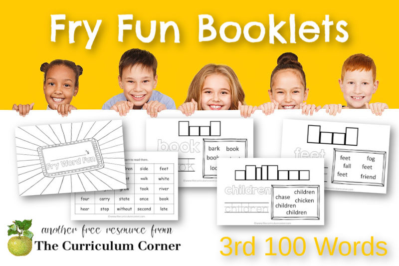 These 3rd 100 Fry Word Fun Booklets will help your children work on the third set of Fry Sight Words.