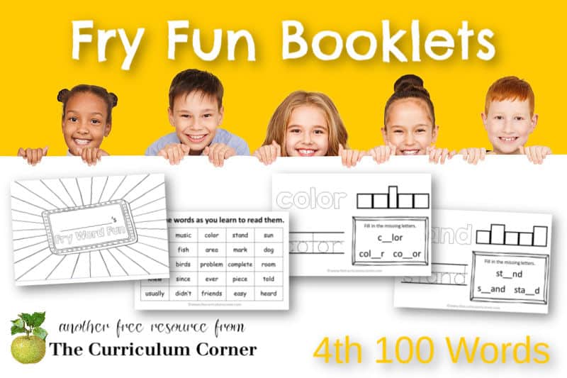 These 4th 100 Fry Word Fun Booklets will help your children work on the fourth set of Fry Sight Words.