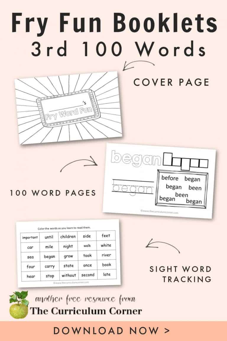 Fry Word Fun Booklets (3rd Hundred) - The Kinder Corner