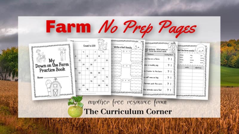 Download these free farm no prep pages for ready to go worksheets in your classroom.