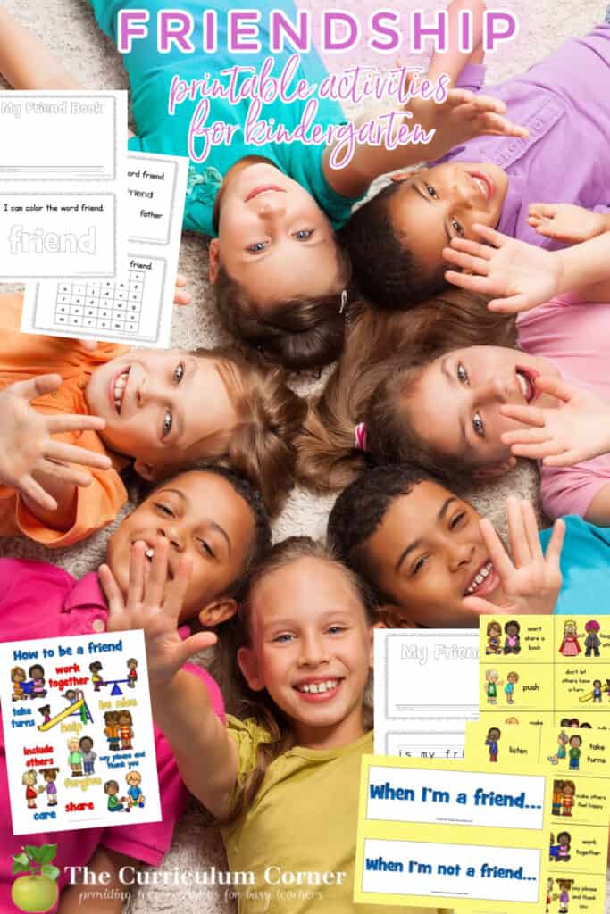 These free friendship lesson plans and printables will help children build friendships in the classroom. Designed for kindergarten classrooms.