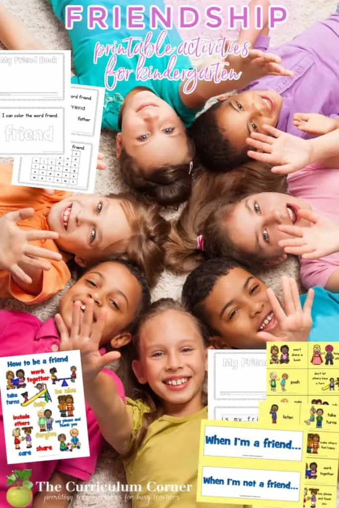 These free friendship lesson plans and printables will help children build friendships in the classroom. Designed for kindergarten classrooms.