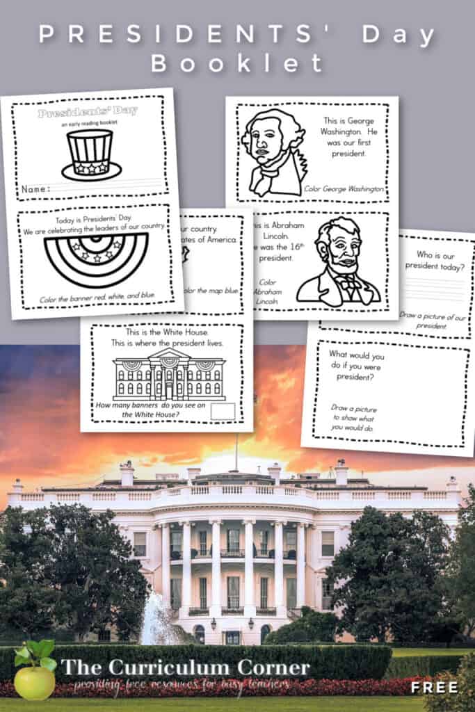 Download these free, printable Presidents' Day Booklet to share in your preschool or kindergarten classroom.