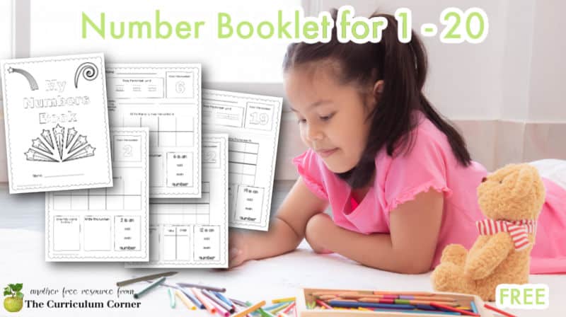 printable number book 1 20 the kinder corner