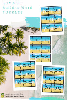 Summer Build-a-Word Puzzles - The Kinder Corner