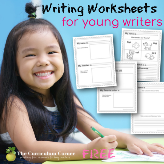 kindergarten writing worksheets the kinder corner