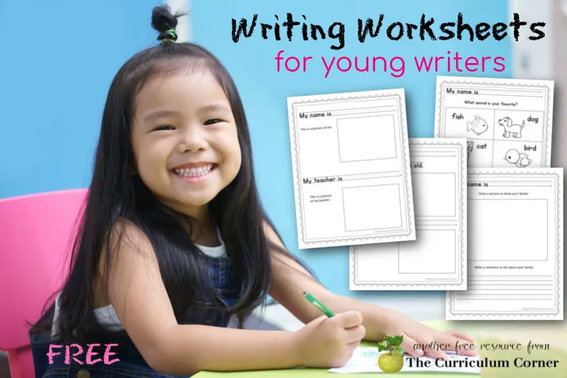 These free kindergarten writing worksheets will help your beginning kindergarten and first grade writers practice writing.