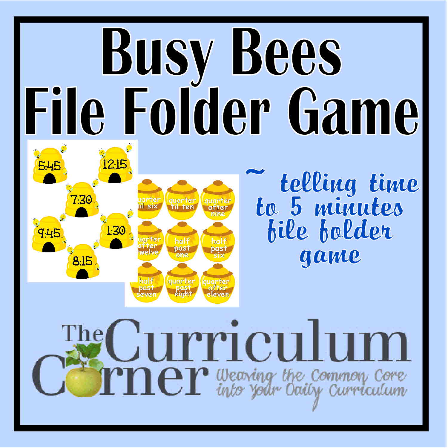 Totally free Printable Fast paced Bees Telling Period towards 5 Minutes History photo regarding Printable File Folder Game called Free of charge Printable Hectic Bees Telling Year towards 5 Minutes Report