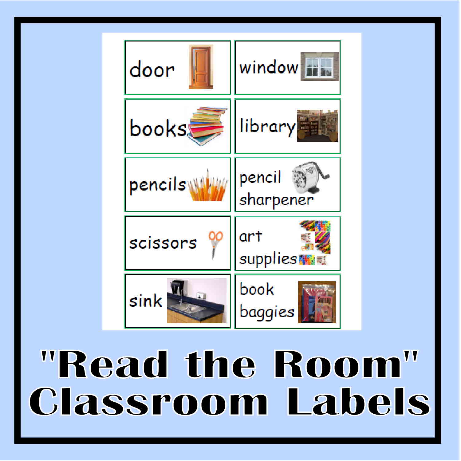 Preschool Classroom Labels With Pictures