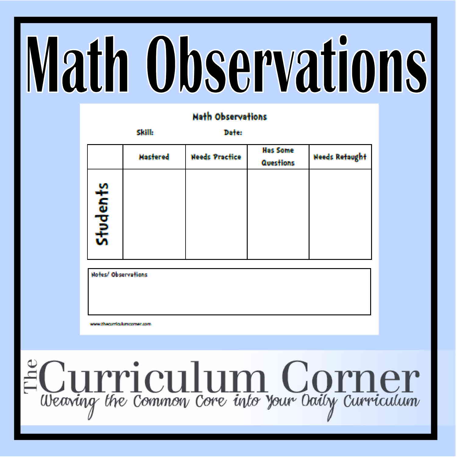 observations in maths assignment