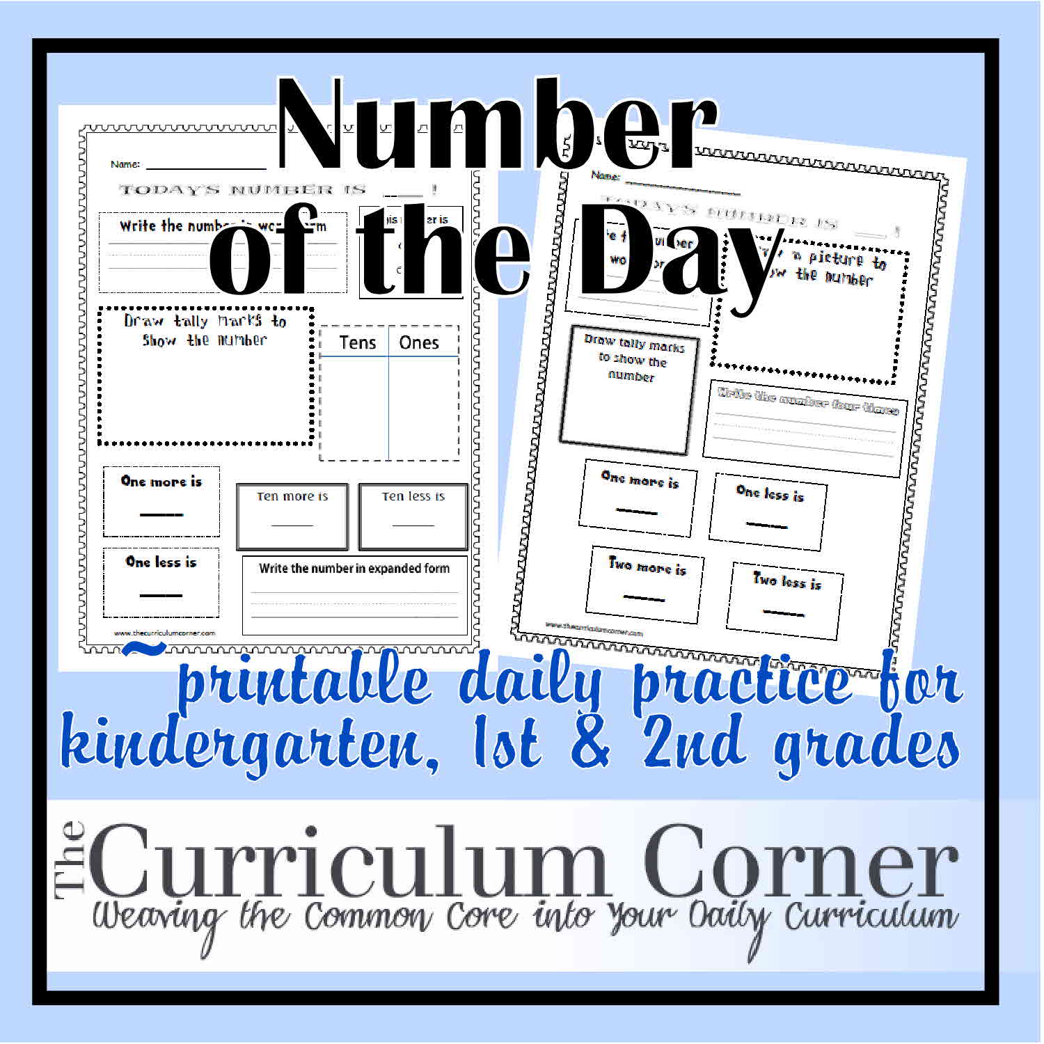 Number of the day the curriculum corner 123